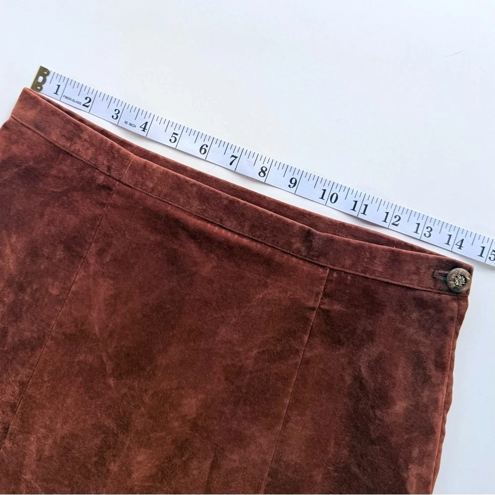 Vintage 1970s Brown Velveteen Mini Skirt S - Picture 10 of 16